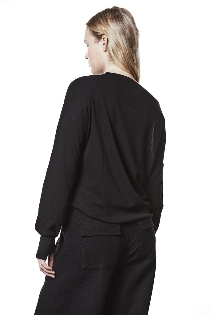 thom/krom AW25 W TS 592 sweat shirt black