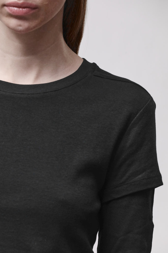 thom/krom W TS 646 Black Women T-shirt Worked