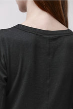 thom/krom W TS 652 Black Women T-shirt Worked
