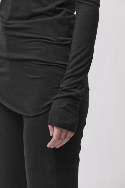 thom/krom W TS 652 Black Women T-shirt Worked