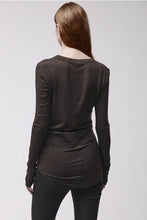 thom/krom W TS 652 Cold Brown Women T-shirt Worked