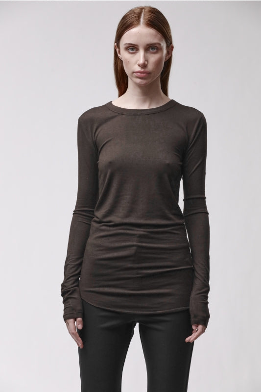 thom/krom W TS 652 Cold Brown Women T-shirt Worked