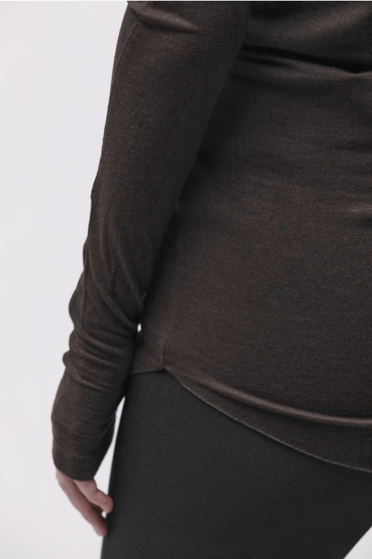 thom/krom W TS 652 Cold Brown Women T-shirt Worked
