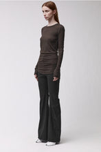 thom/krom W TS 652 Cold Brown Women T-shirt Worked