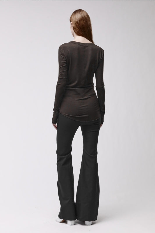 thom/krom W TS 652 Cold Brown Women T-shirt Worked