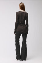 thom/krom W TS 652 Cold Brown Women T-shirt Worked