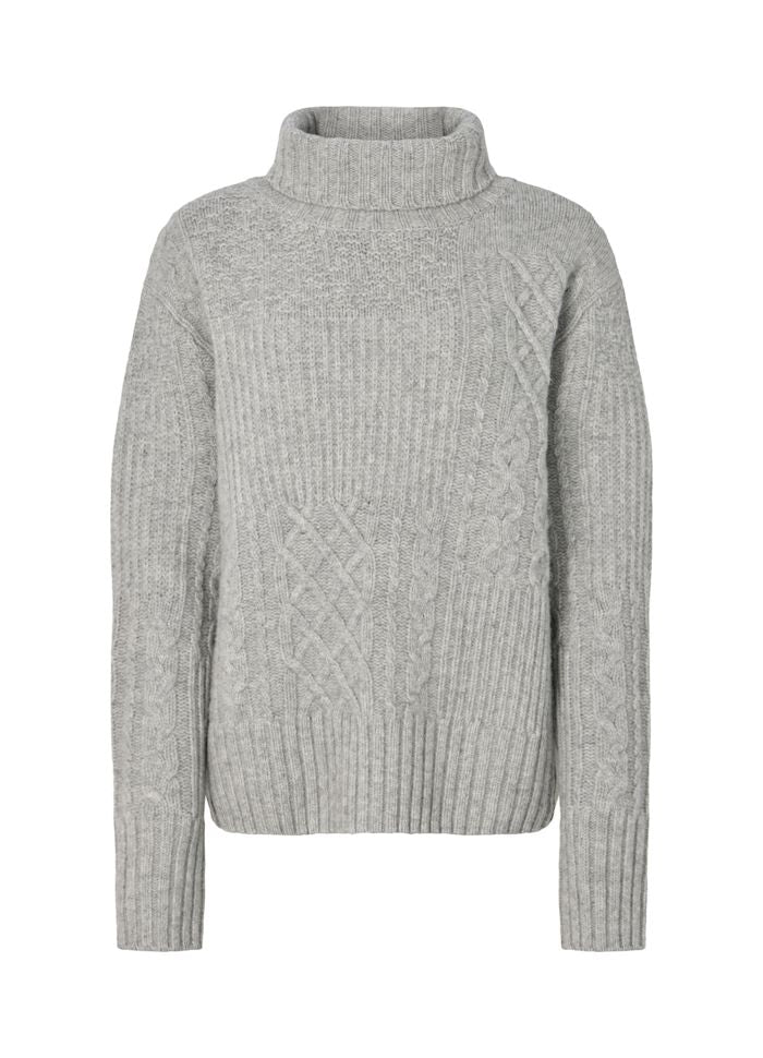 Rabens Saloner Patchwork knit sweater - Anli
