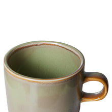 HK Living : chef ceramics : cup and saucer, moss green