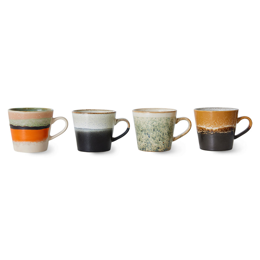 HK Living : 70s ceramics: cappuccino mugs, verve (set of 4)