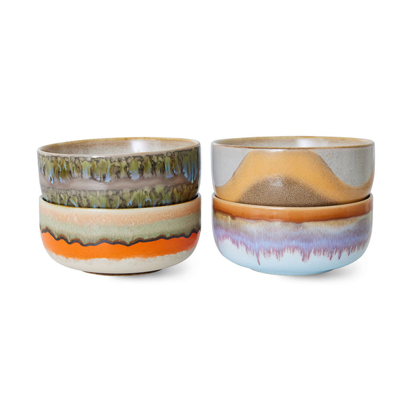 HK Living : 70s ceramics : desert bowls reef (set of 4)