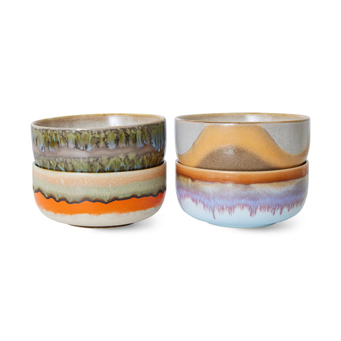 HK Living : 70s ceramics : desert bowls reef (set of 4)