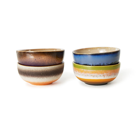HK Living : 70s ceramics: XS bowls, sierra (set of 4)