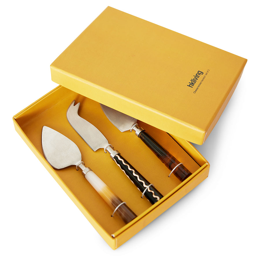 HK Living : Cheese Knives Havana (set of 3)