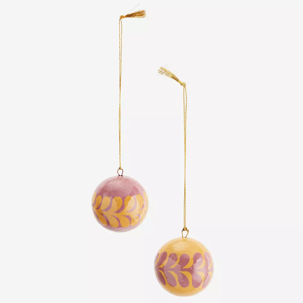 Christmas bauble set of two