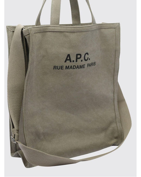 A.P.C. Men's Natural Cabas Recuperation Cotton Canvas Bag