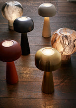 Madam Stoltz Rechargeable glass table lamp in russet grey