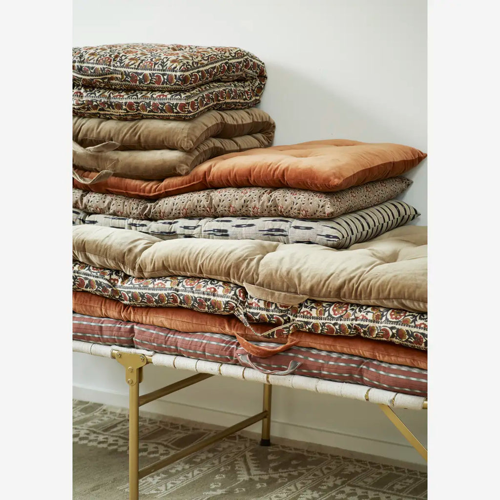 Madam Stoltz Handwoven wool rug Khaki