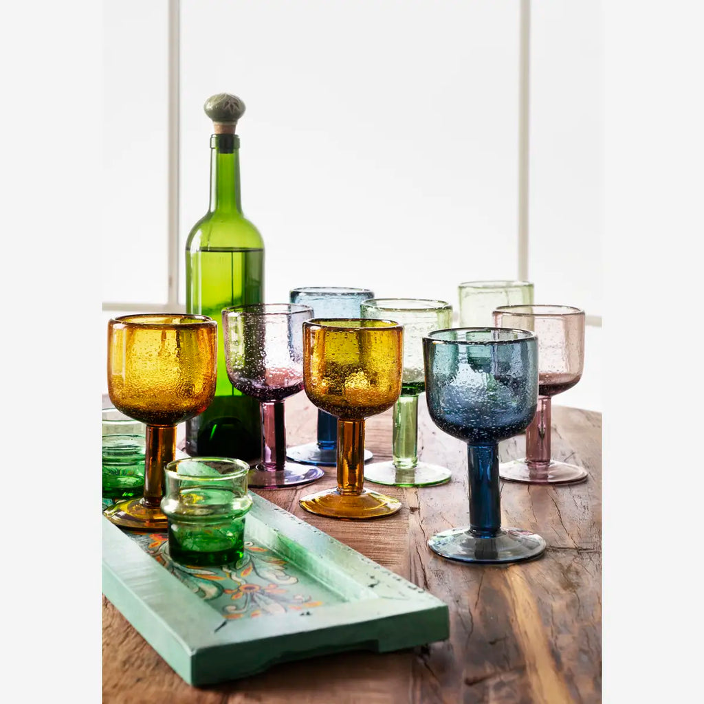 Madam Stoltz Coloured wine glass - Purple