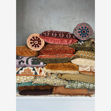 Madam Stolz Suzani embroidered velvet bolster cushion