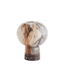 Madam Stoltz Rechargeable glass table lamp in russet grey