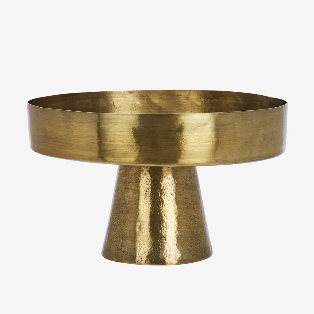 Hand hammered pedestal tray
