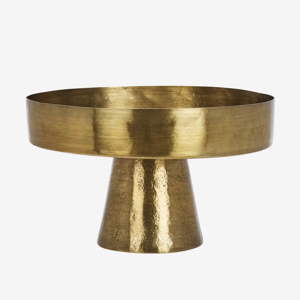 Hand hammered pedestal tray