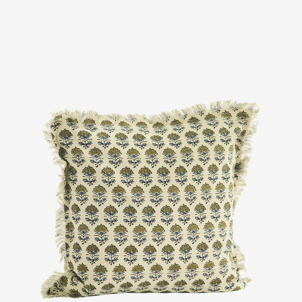 Printed Cushion Cover w/ Fringes - 50x50 cm