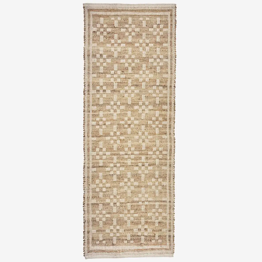 Madam Stoltz Jute runner off white 70x200cm