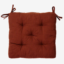 Madam Stolz Printed Striped cotton chair pad