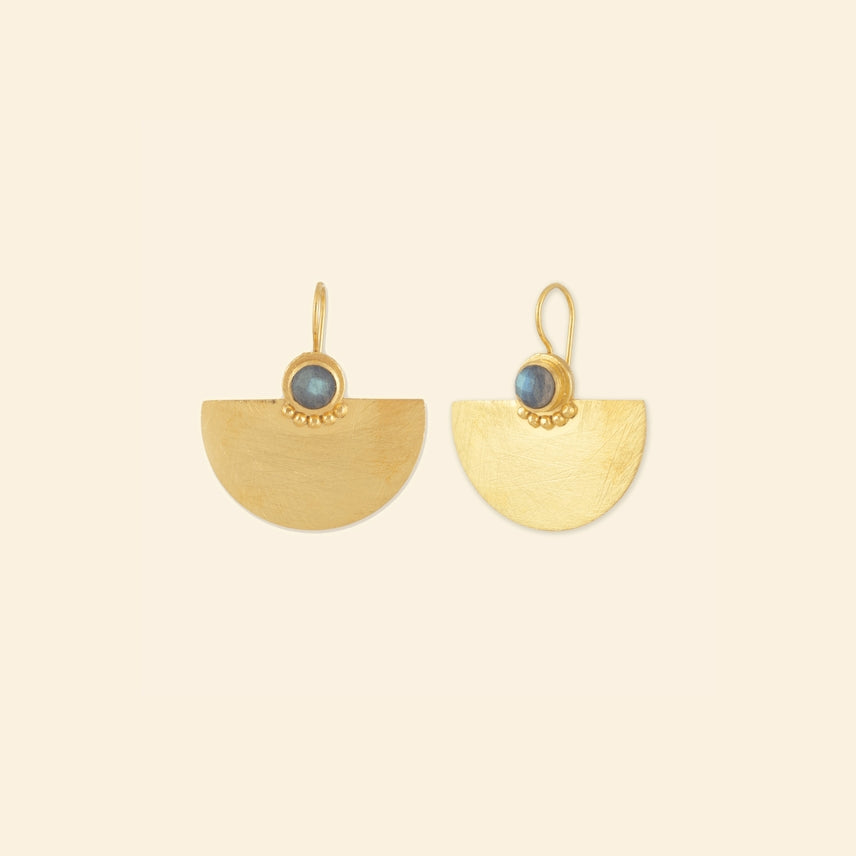 Ekadori Locus Earrings Blue, Labradorite
