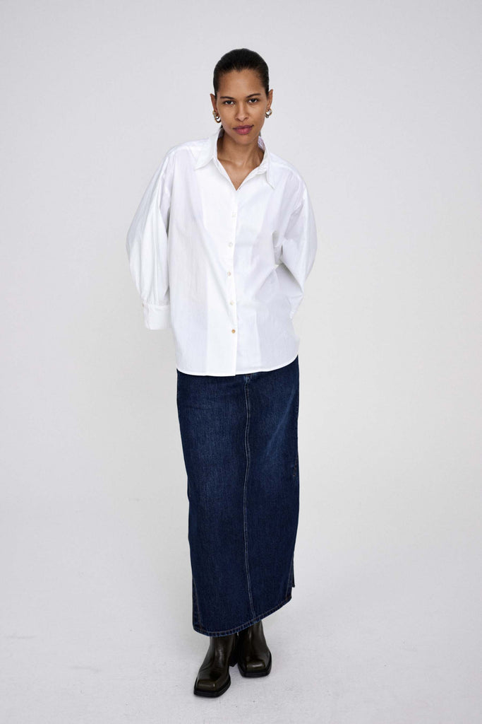 Rabens Saloner Patchwork Denim Skirt - Joella