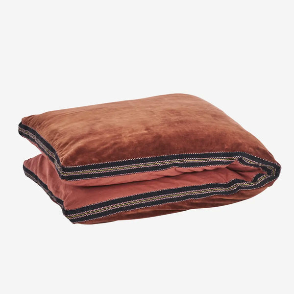 Madam Stoltz Cotton velvet mattress 60x140cm Burnt red