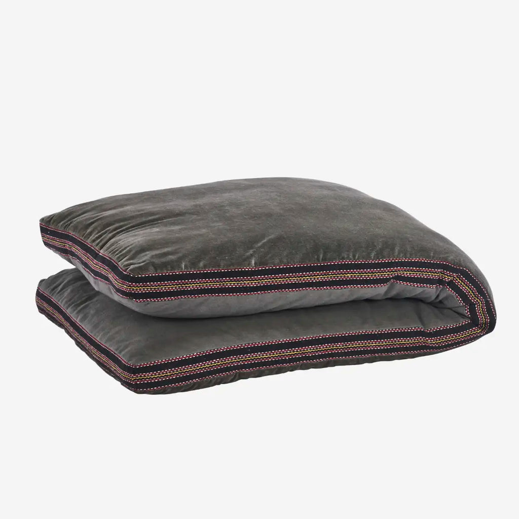 Madam Stoltz Cotton velvet mattress 60x140cm Grey, black