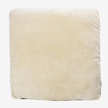 Madam Stoltz Cotton velvet seating mat Ecru/black