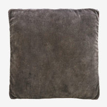 Madam Stoltz Cotton velvet seating mat Grey/black