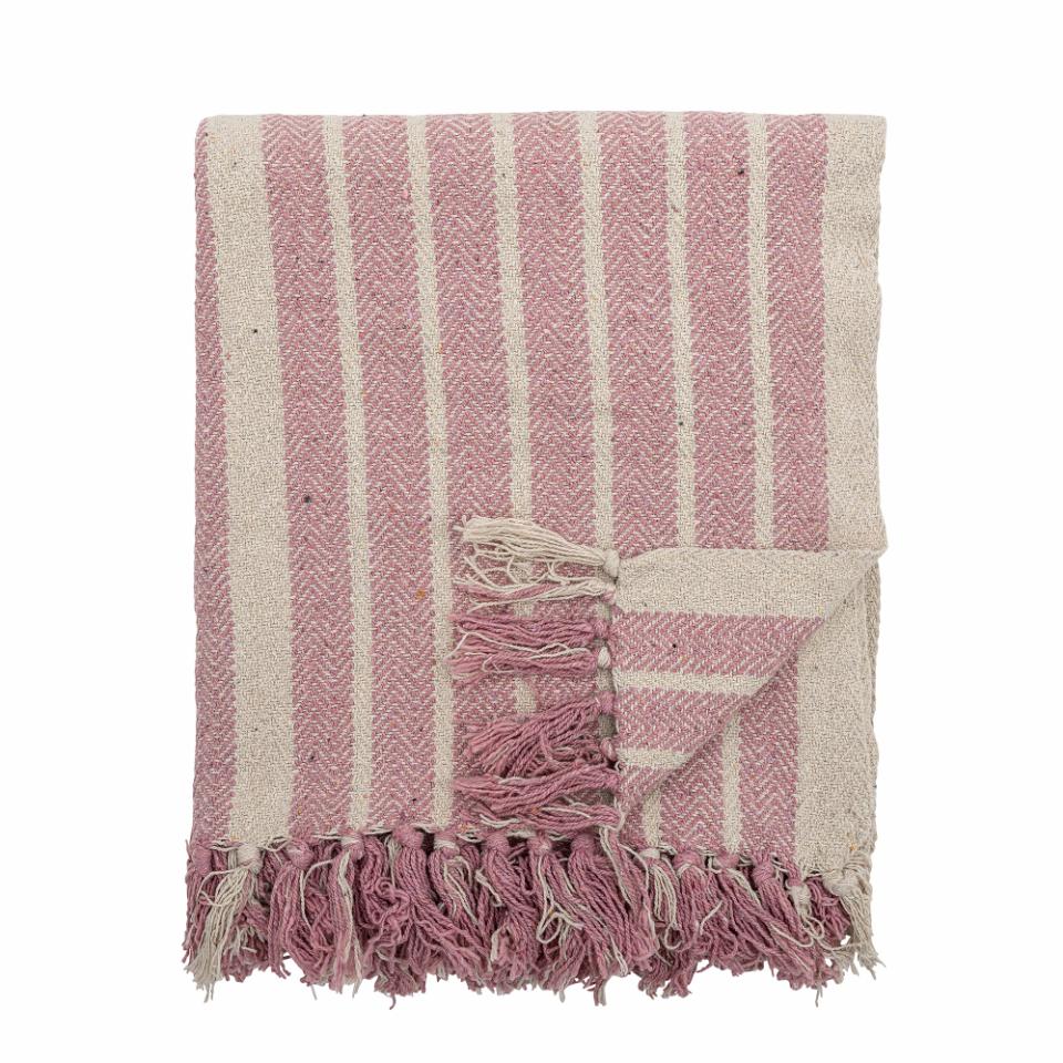 Monta Throw, Rose, Recycled Cotton