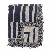 Frankie Throw, Blue, Recycled Cotton