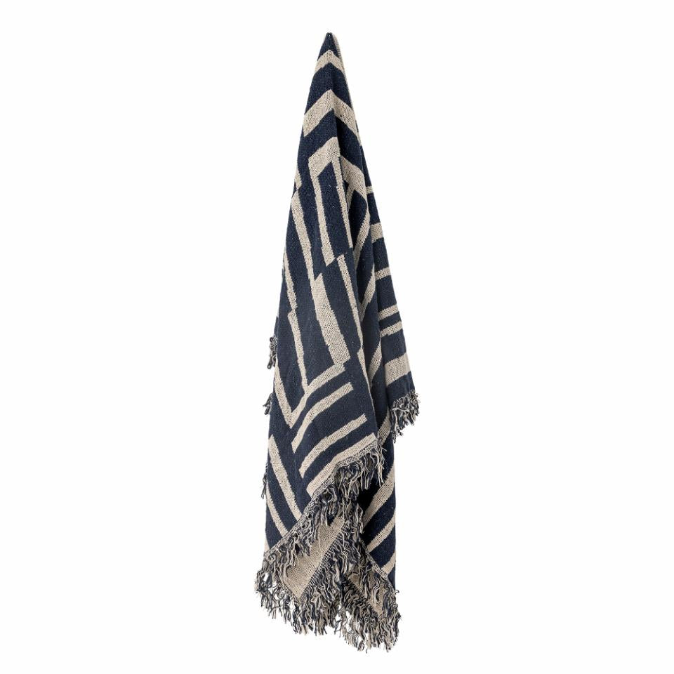 Frankie Throw, Blue, Recycled Cotton