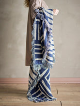 Frankie Throw, Blue, Recycled Cotton