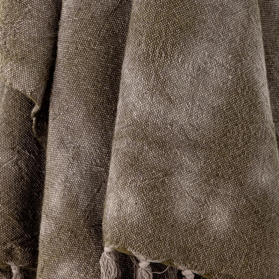 Ginger Throw, Green, Wool