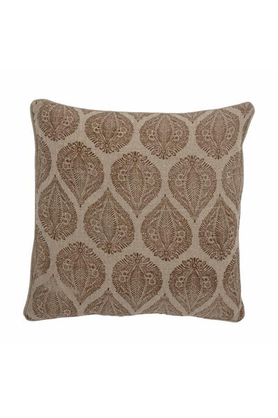 Cergy Cushion, Brown, Cotton