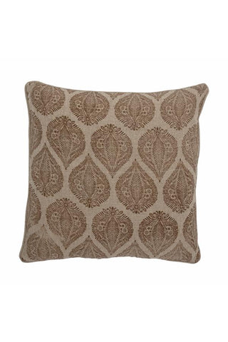 Cergy Cushion, Brown, Cotton