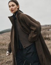 Anne-Mi Dark Dun Heather ls knit cardigan