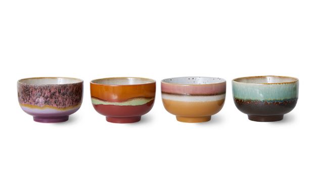 70s ceramics: noodles bowls, Geyser (Set of 4)