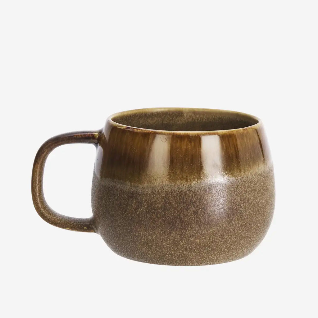 Madam Stoltz Stoneware Mug Brown