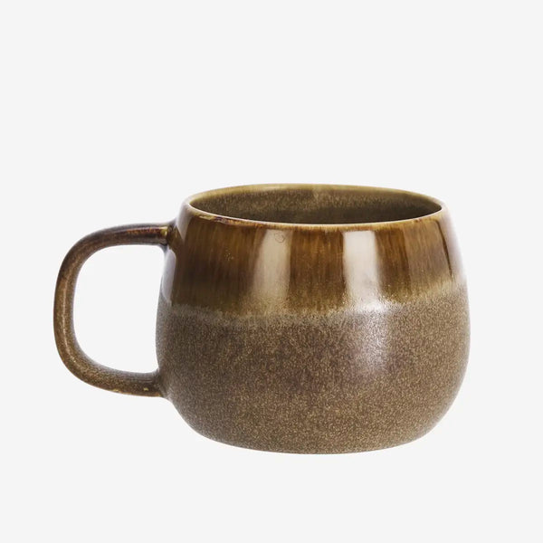 Madam Stoltz Stoneware Mug Brown