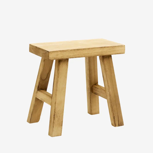 Madam Stoltz Paulonia Wooden Stool