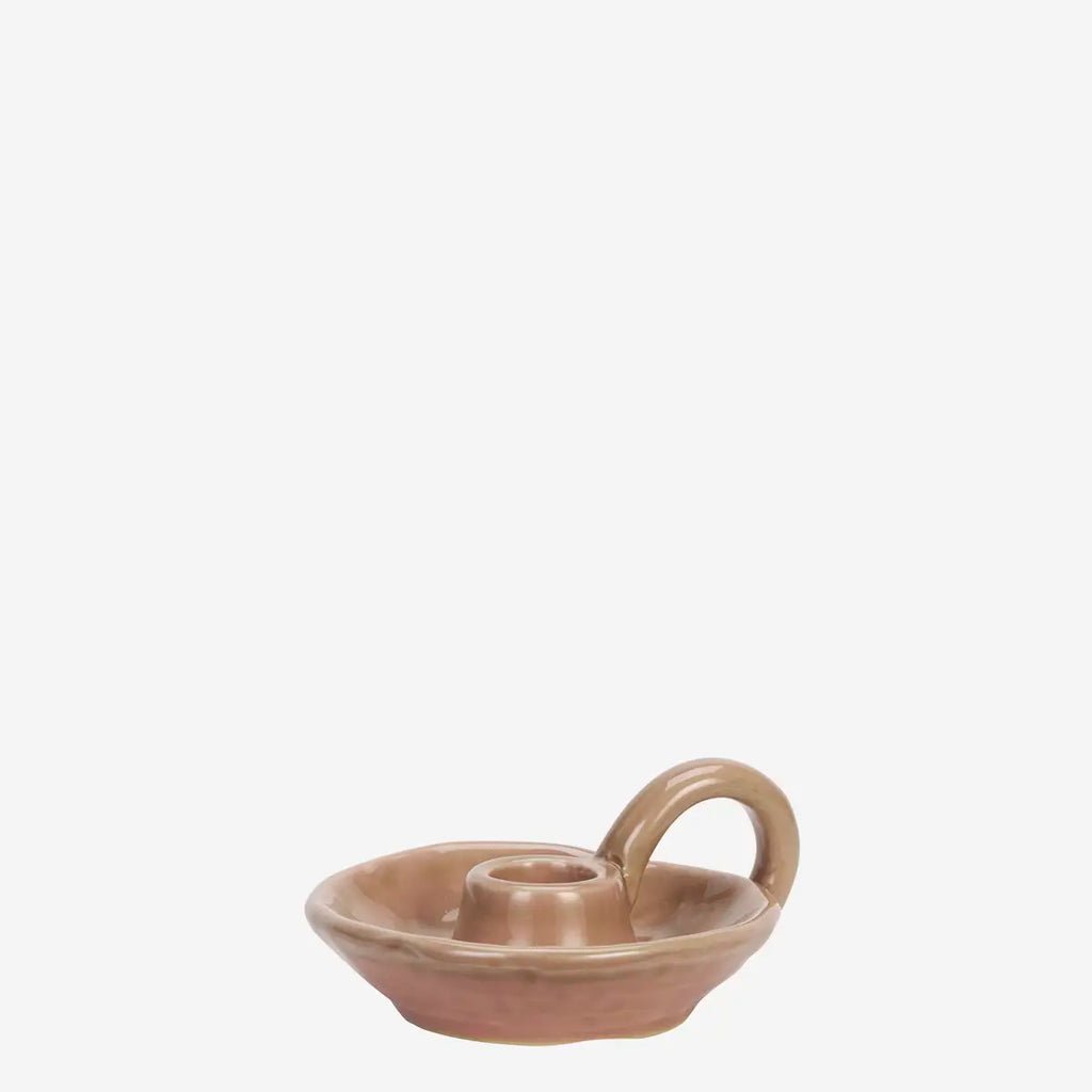 Madam Stoltz Stoneware Candle Holder