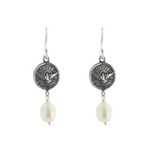 Dove and Pearl Drop Earrings