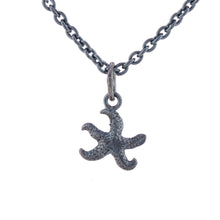 Oxidised 925 Silver starfish necklace